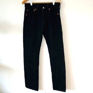 Levi's Men's Straight Jeans - Black with Orange Accents